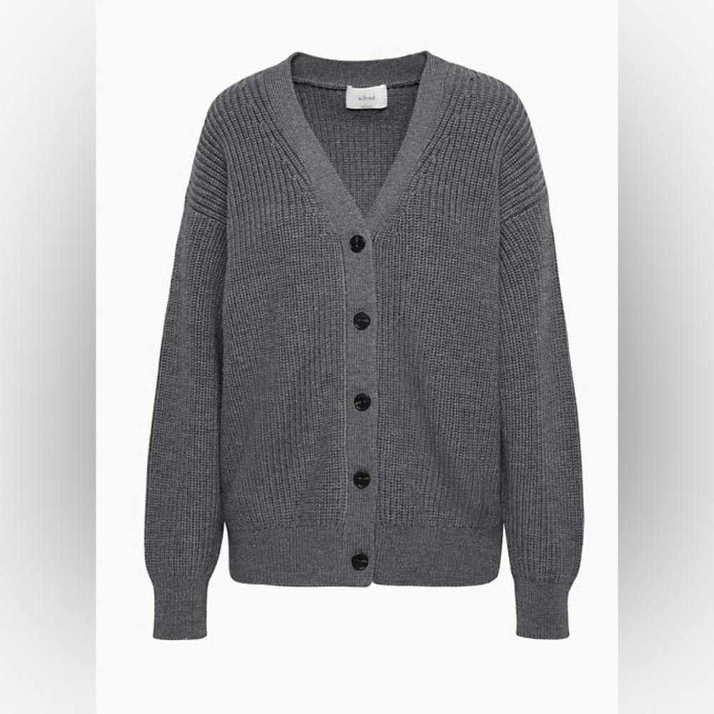 Aritzia - Wilfred Grey Cardigan Oversized